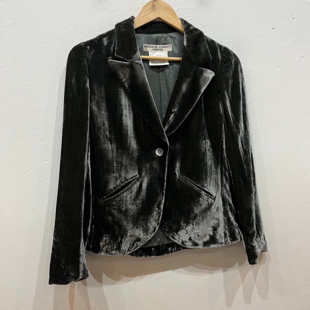 캐서린햄넷 벨벳 자켓 우먼즈 Made in JAPAN 