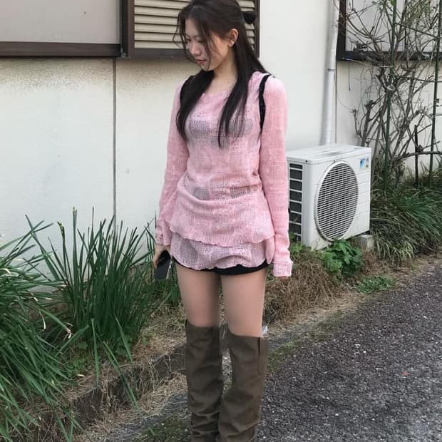 리리 패턴 니트