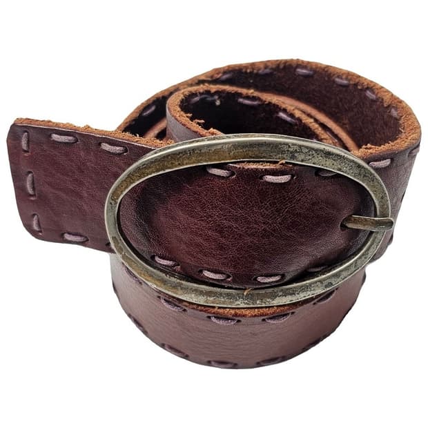 빈티지 스티치 가죽 벨트