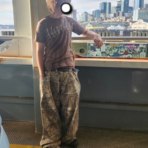 Real Tree Camoflage Baggy Cargo Pants