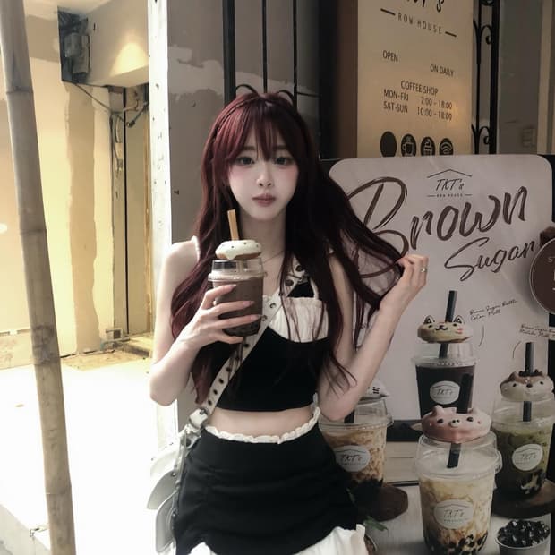 쓰리타임즈 버블링 탑 스커트 셋업 세트 s