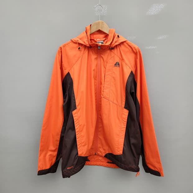 나이키 ACG 오렌지/브라운 바람막이 후드 자켓