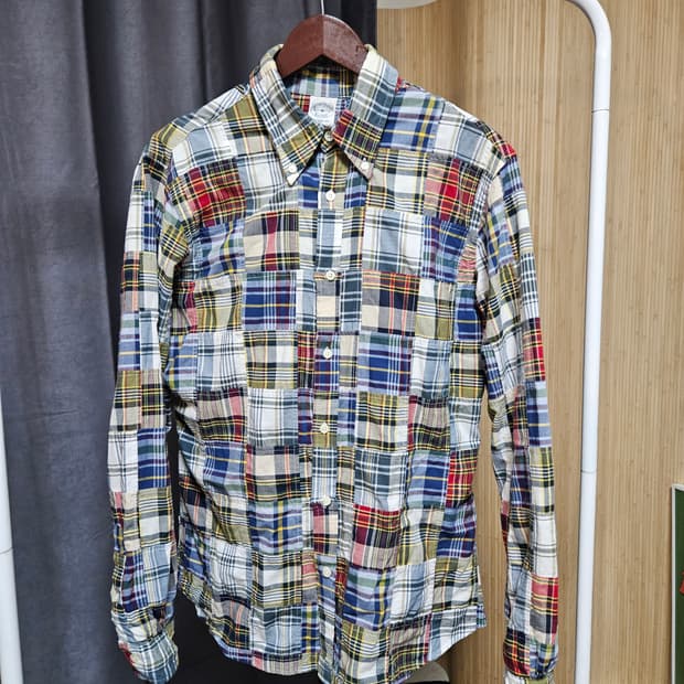 브룩스브라더스 마드라스 셔츠 리젠트핏 m