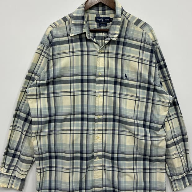 폴로 랄프로렌 네이비 체크 셔츠