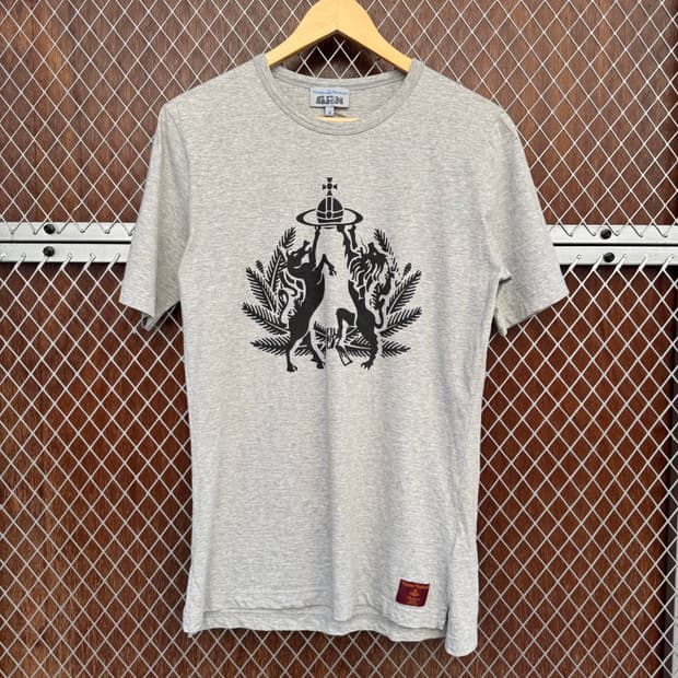 비비안웨스트우드 사자 그래픽 프린팅 그레이 반팔 티셔츠 M