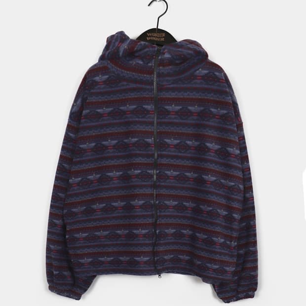 [새상품] 우닌 빈티지 노르딕 후리스 투웨이 후드 집업