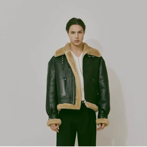 (미발매 상품) 론트 깡스타일리스트 리얼레더 브라운 무스탕 팝니다