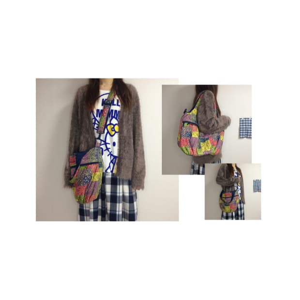 빈티지 에스닉 패치워크 패디드 크로스백 숄더백