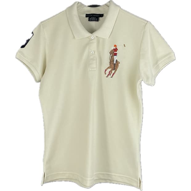 [L] 폴로 랄프로렌 블랙 라벨 빅포니 자수로고 카라 반팔 티셔츠 슬림핏
