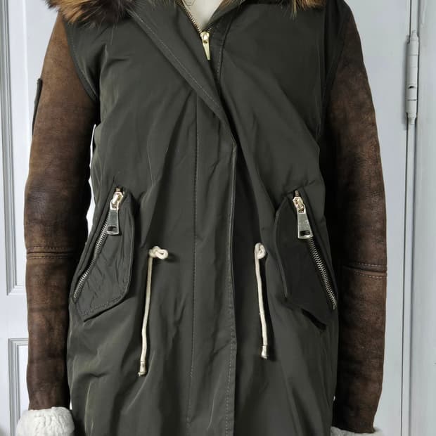 이태리 wild arctic 와일드 아틱 시어링배색 파카