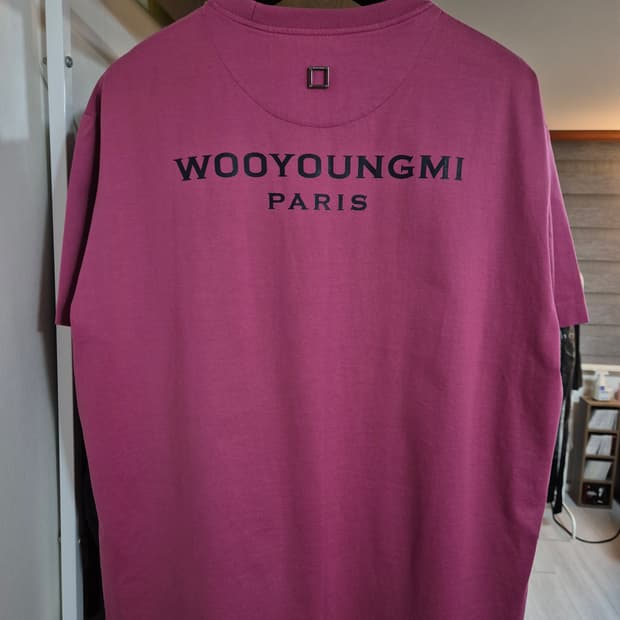 우영미 백로고 반팔티 50 핑크