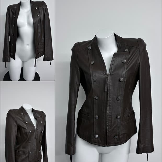 나폴레옹 레더 집업 자켓