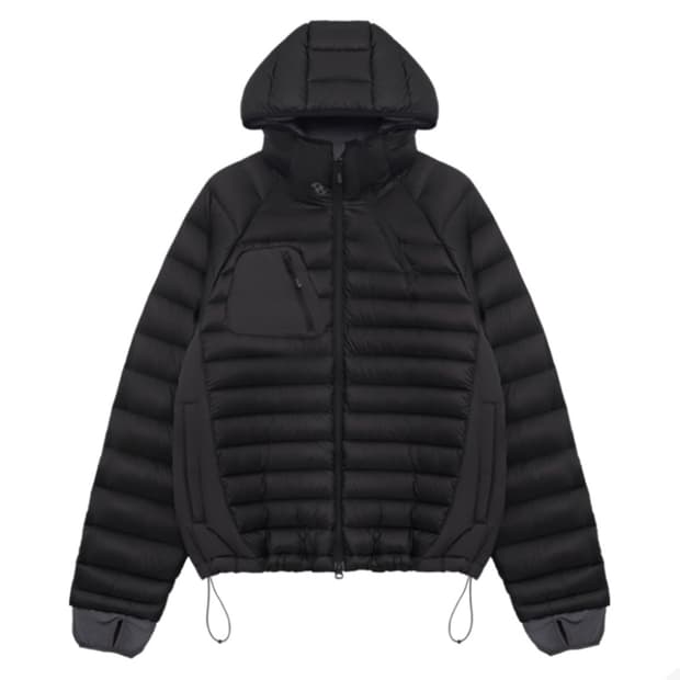 Sansan Gear Paneled Puffer Jacket Black 