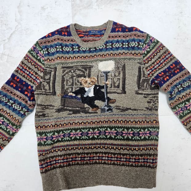 폴로 댄싱 베어 니트 M 