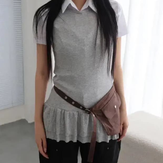 프릴 슬리브리스 탑