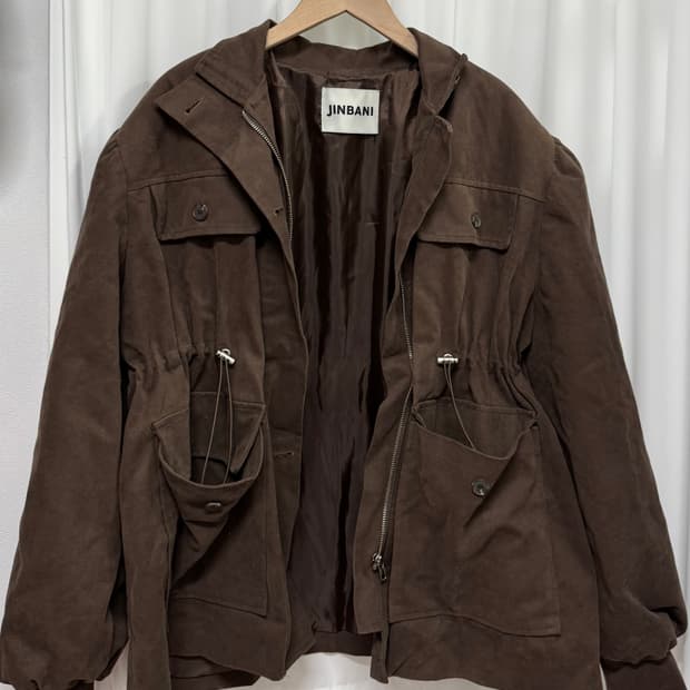 진바니 윈드니 브라운 야상