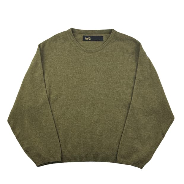 캐피탈 캐시미어 혼방 빅 울 스웨터 카키