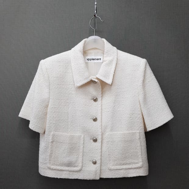 vpplement 브플먼트  트위드 반팔 자켓 M사이즈