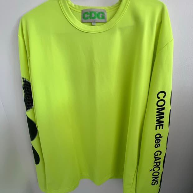 CDG 꼼데가르송 형광 롱슬리브 XL