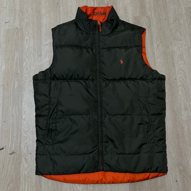 폴로 랄프로렌 키즈 리버시블 패딩 조끼 M/12-14