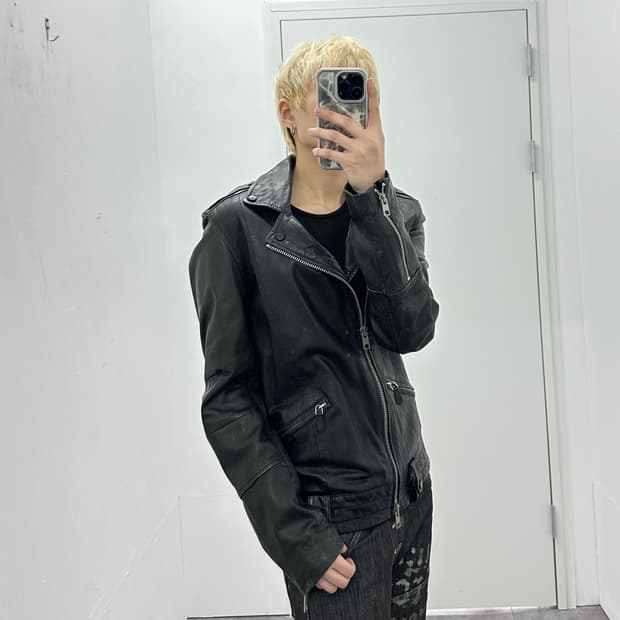 All Saints sheepskin motor leather jk