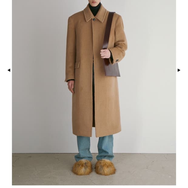 렉토 LAMA WOOL BLEND BALMACAAN COAT