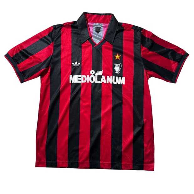 아디다스 AC밀란 90-91 시즌 유니폼 축구 반팔 져지