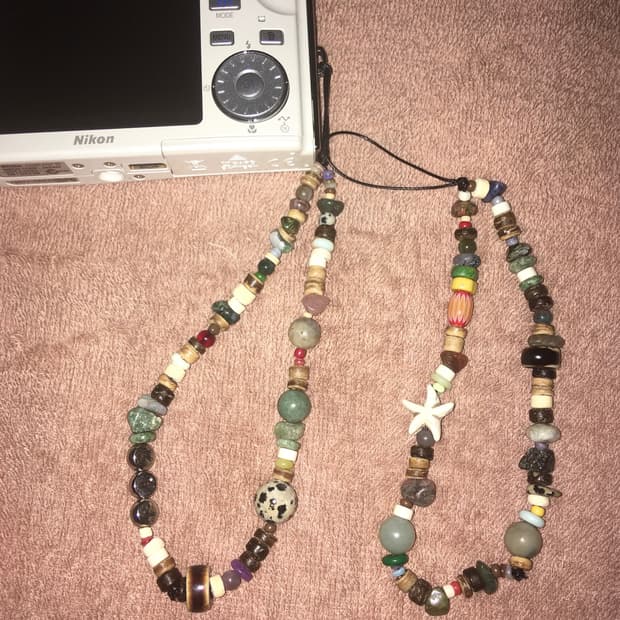 빈티지 원석•비즈 디카 손목 스트랩