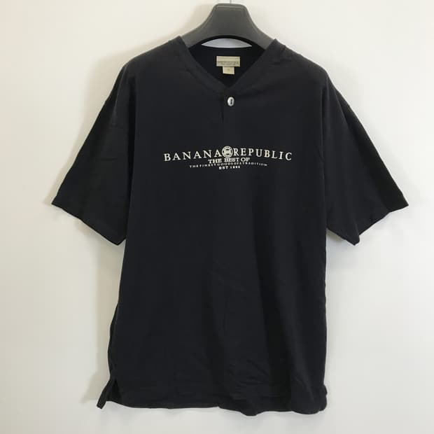 바나나리퍼블릭 90s 자수 반팔티셔츠 [XL]