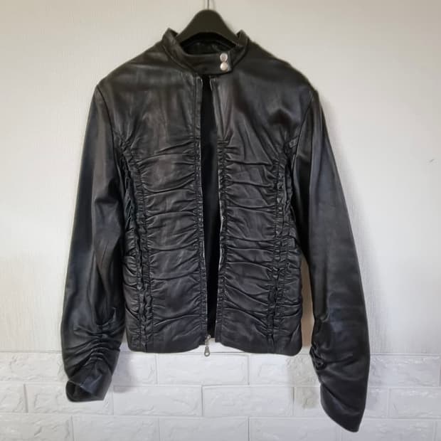 (W)디테일이 예쁜 미국 레더자켓 S사이즈