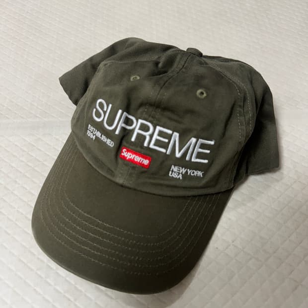슈프림 Est. 1994 6-패널 캡 올리브 - 21FW