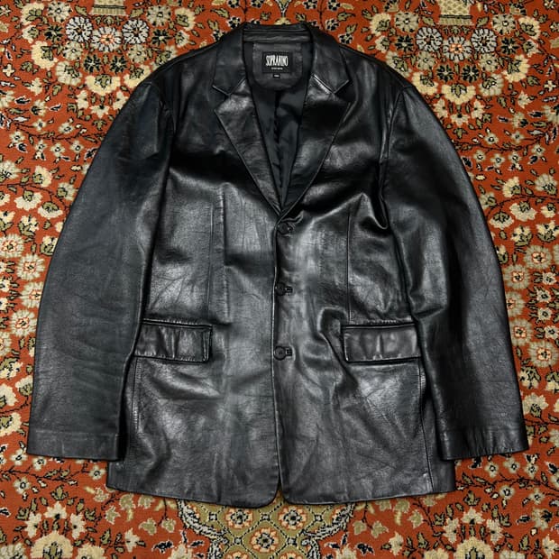 [110] Sopranino  램스킨 빈티지 블레이저 가죽자켓