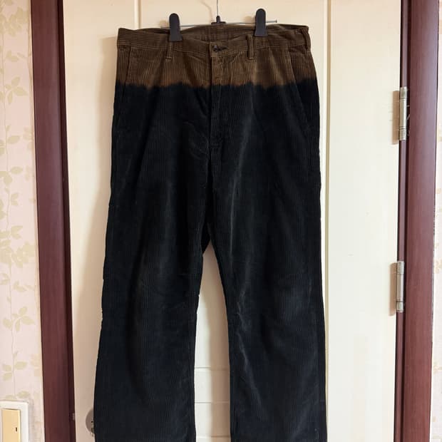 꼼데가르송 옴므플러스 에버그린 코듀로이 페이딩 팬츠