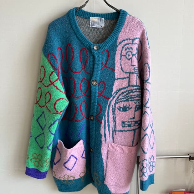 유쓰배쓰 드로잉 가디건