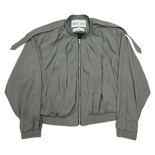 RECTO 렉토 80S 턱 디테일 디스코 점퍼 변우석 자켓 카키 S