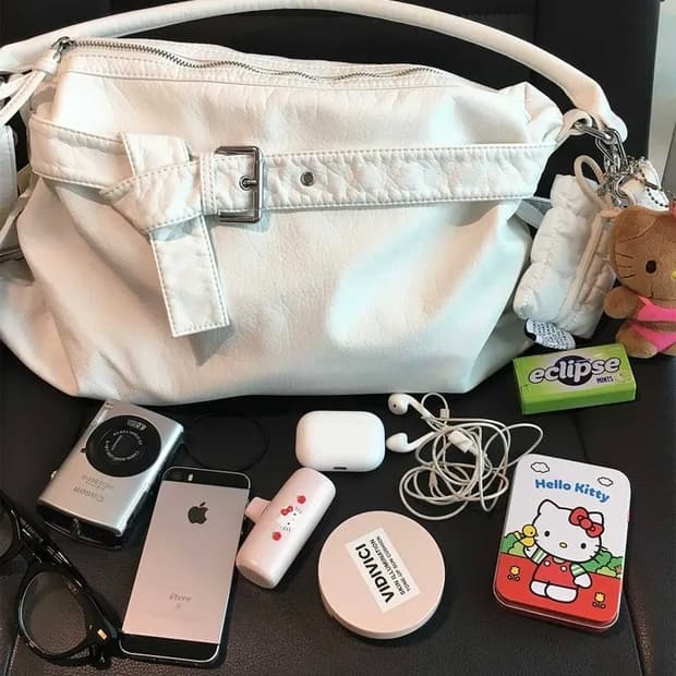 빈티지 레더 숄더백 