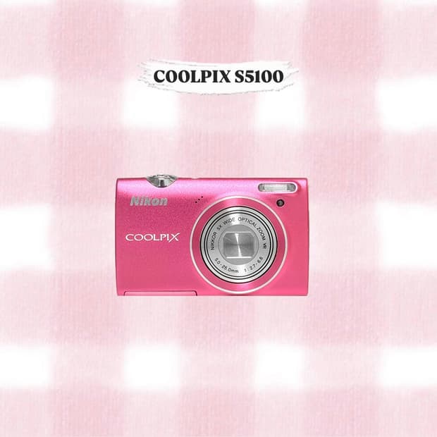 니콘 쿨픽스 S5100 핑크 빈티지디카