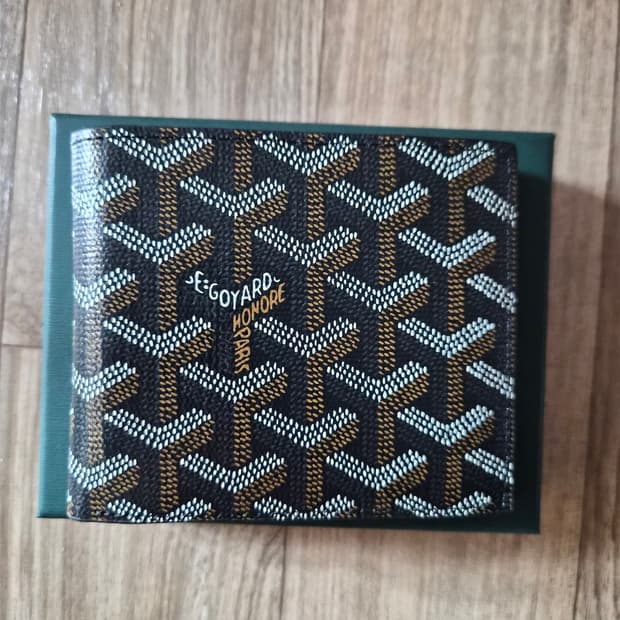 고야드 반지갑 블랙/브라운