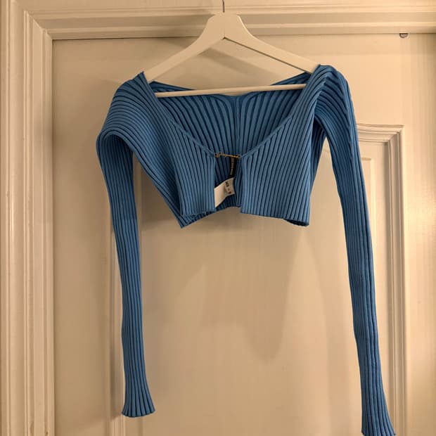 Jacquemus 블루 볼레로 36