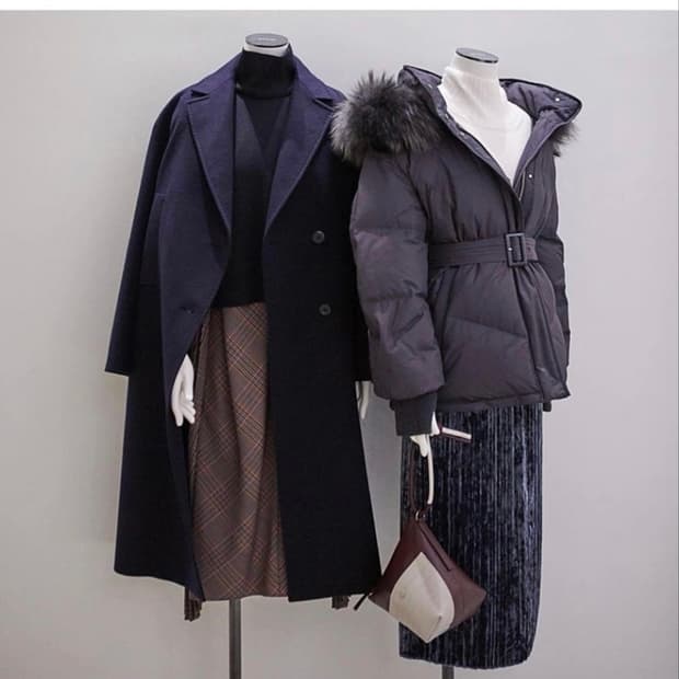 한섬 구호 벨벳 스커트