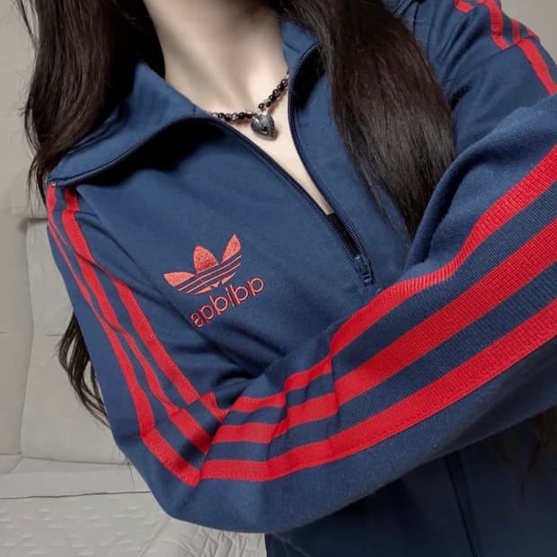 아디다스 네이비 레드 져지