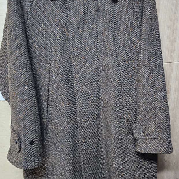 XL ) 도큐먼트 25aw 도네갈 인버티드 플리츠 코트 브라운