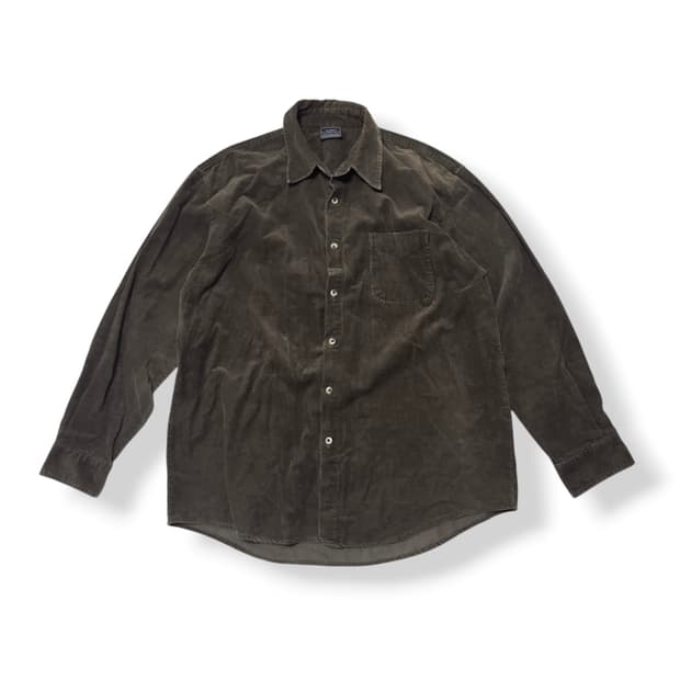 Vintage 브라운 코듀로이 골덴 셔츠