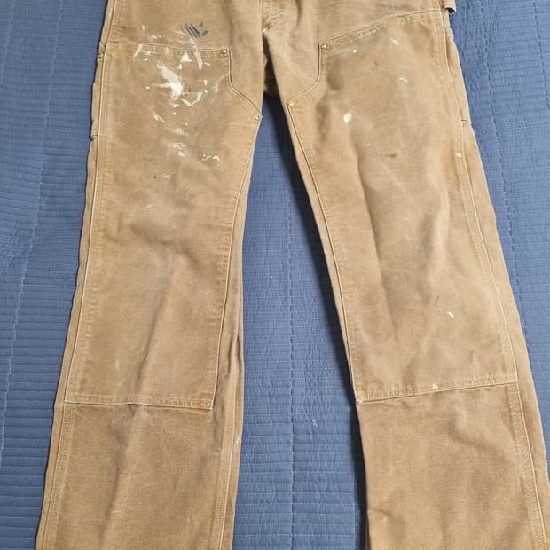 빈티지 페이디드 칼하트 더블니 팬츠 36/34