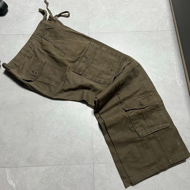 [L] 아베콜룸비아 카키 카고 팬츠