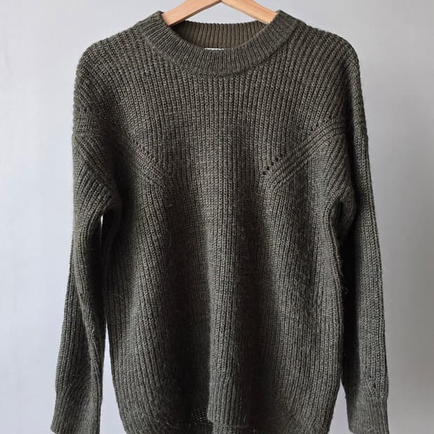 GLOBAL WORK 펄 카키 니트