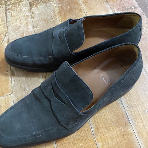 Bally 스웨이드 다크브라운 로퍼 eu9 us10