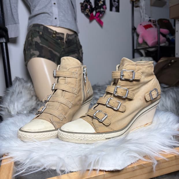 Ash 아쉬 웨지힐 스니커즈 베이지