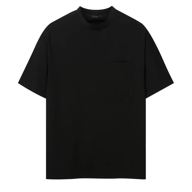 (새상품) 질스튜어트뉴욕 시어서커 반팔 티셔츠 블랙 S 95