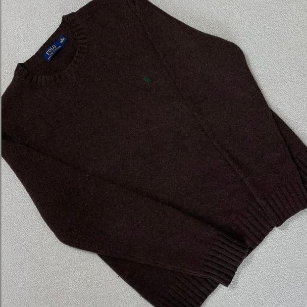 폴로 브라운 니트 M